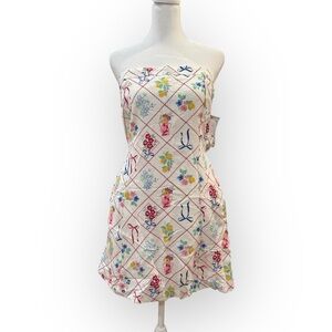 Japna Floral Patchwork Strapless Dress – Size Small – Convertible Straps - NWT